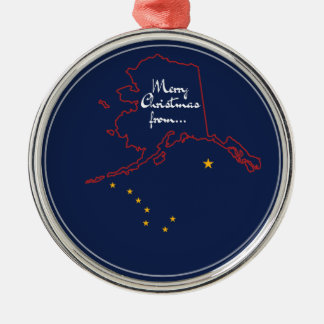 Alaska: "Northern Lights Greetings" Ornament Metal Aus Metall