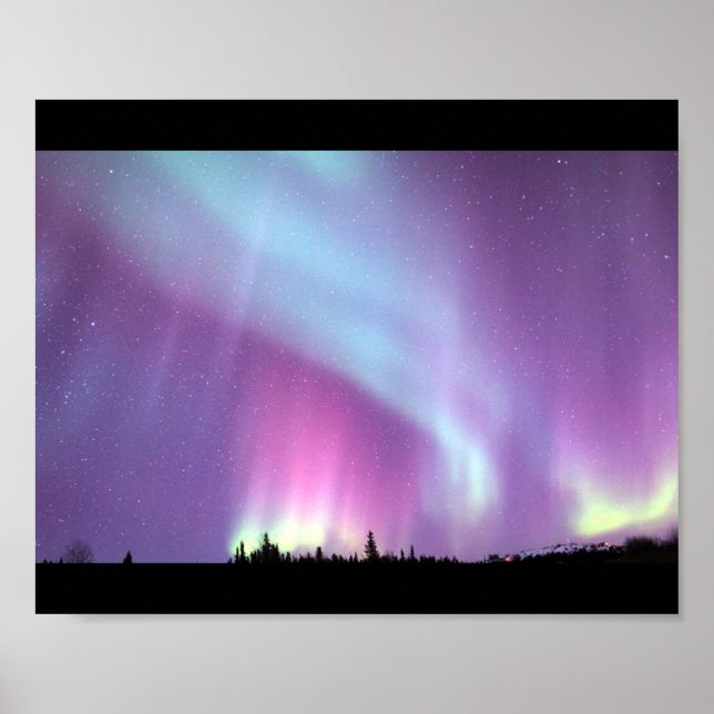 Alaska Northern Lights Sky Night Beautiful Poster (Vorne)
