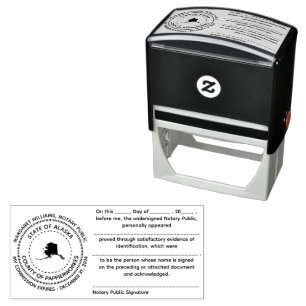 Alaska Notary Public Recognition Briefmarke Permastempel