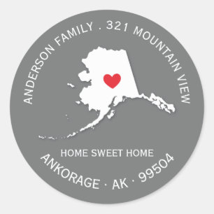 ALASKA Nouveau Sticker Étiquette de adresse Home