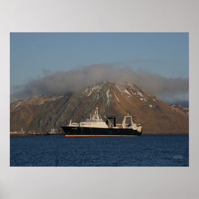 Alaska Ocean, Factory Trawler im niederländischen  Poster (Vorne)