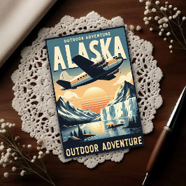 Alaska Outdoor Adventure Vintage Travel  Postkarte