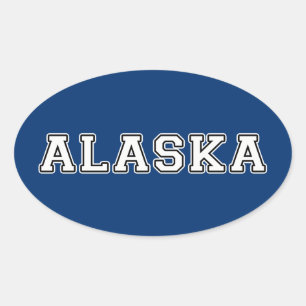 Alaska Ovaler Aufkleber
