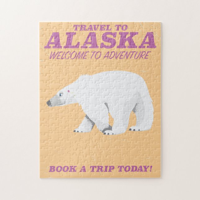 Alaska Polar Bear Vintage Reiseplakat (Vertikal)