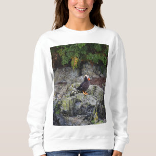Alaska - Puffin auf Steinen Sweatshirt