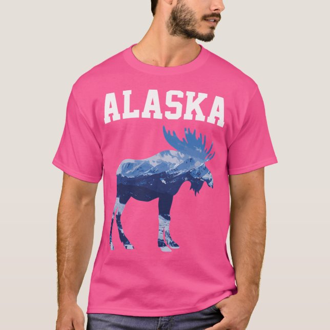 Alaska Pure Naturegebirge Alaskan Elche Geschenk T-Shirt (Vorderseite)