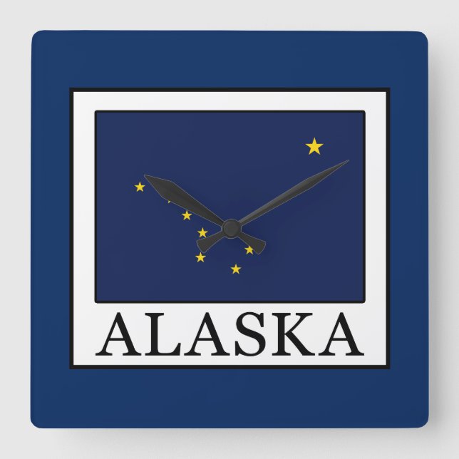 Alaska Quadratische Wanduhr (Vorderseite)