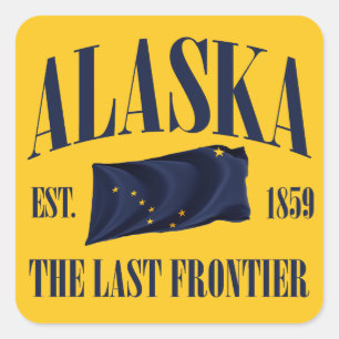 Alaska Quadratischer Aufkleber