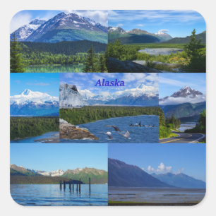 Alaska Quadratischer Aufkleber
