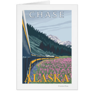 Alaska Railroad Scene - Chase, Alaska