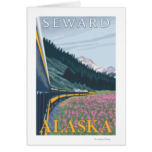 Alaska Railroad Scene - Seward, Alaska