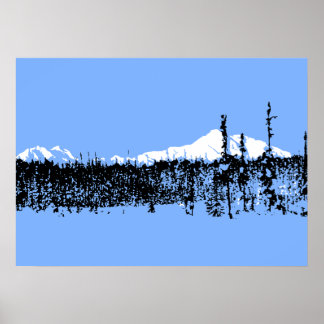 Alaska Range Mountain Landschaft Digitaler Downloa Poster