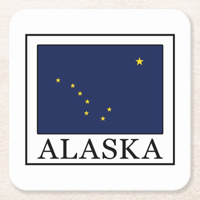 Alaska Rechteckiger Pappuntersetzer (Vorderseite)