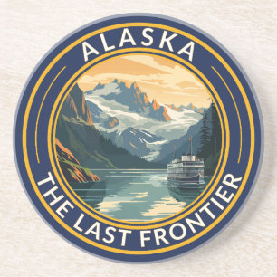 Alaska Reise Kunst Abzeichen Getränkeuntersetzer