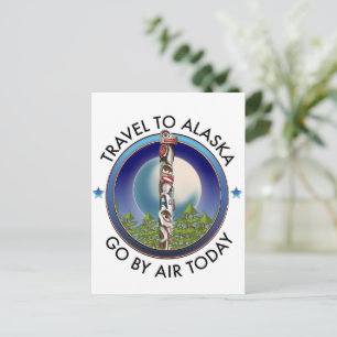 Alaska-Reise-Logo Einladungspostkarte