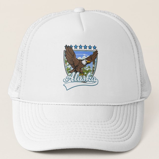 Alaska Reise-Patch Truckerkappe (Vorderseite)