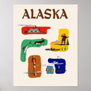 Alaska-Reise-Plakat Poster