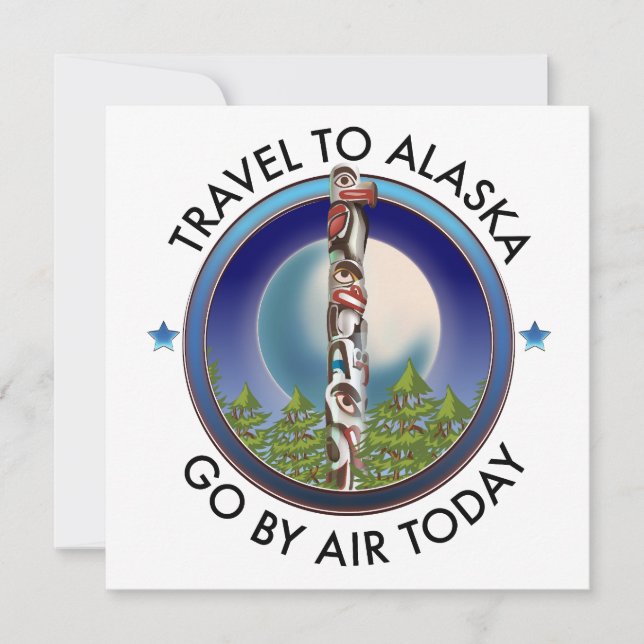 Alaska-Reiselogo Einladung (Vorderseite)