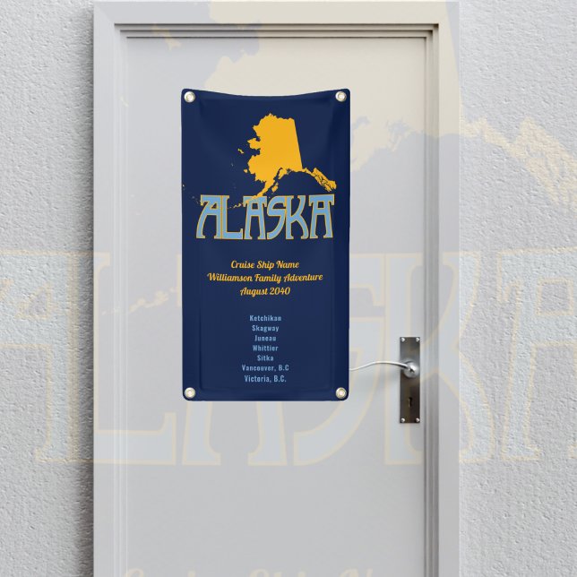 Alaska Reisende Familienreise Banner (Alaska Cruise Door Decor)