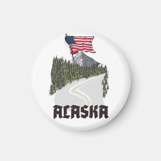 Alaska-Reiseposter Magnet (Vorne)