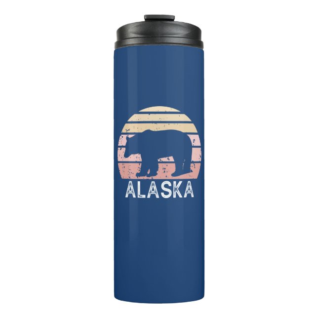 Alaska Retro Bear Thermosbecher (Vorderseite)