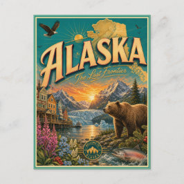 Alaska Retro Reise Souvenir Postkarte