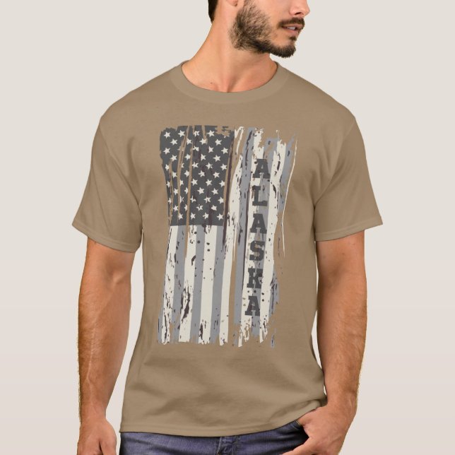 Alaska Retroflagge perfekt Geschenk für Ihren näch T-Shirt (Vorderseite)
