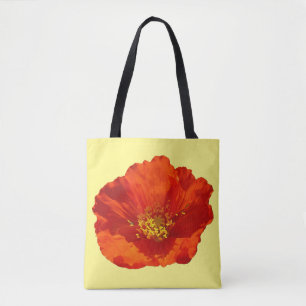 Alaska-Rote Mohnblume Farbige Blume Tasche