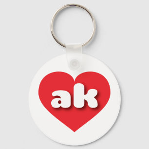 Alaska rotes Herz - I Liebe ak Schlüsselanhänger