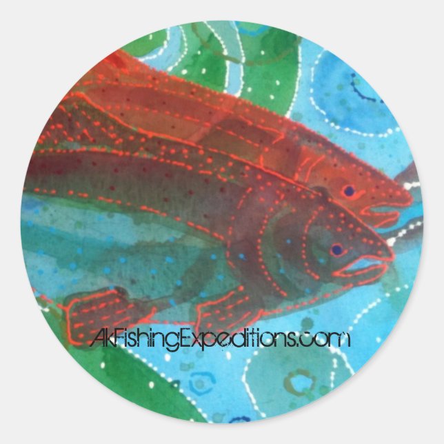 Alaska Runder Aufkleber (Vorderseite)