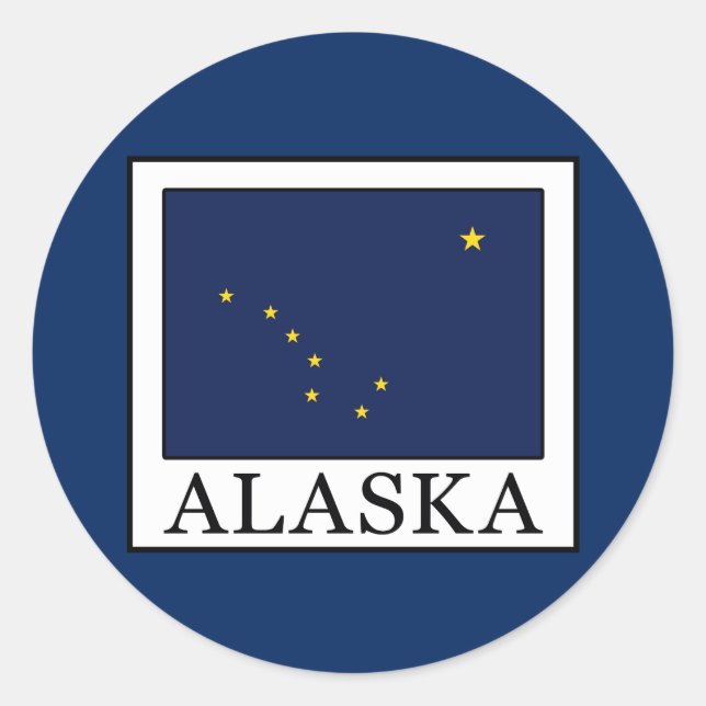 Alaska Runder Aufkleber (Vorderseite)