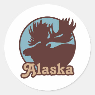 Alaska Runder Aufkleber