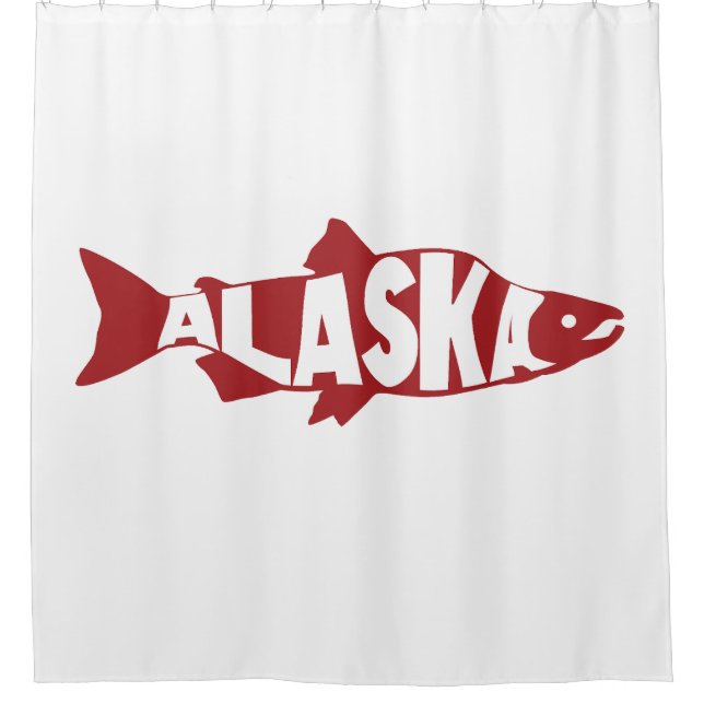 Alaska Salmon Duschvorhang (Vorderseite)