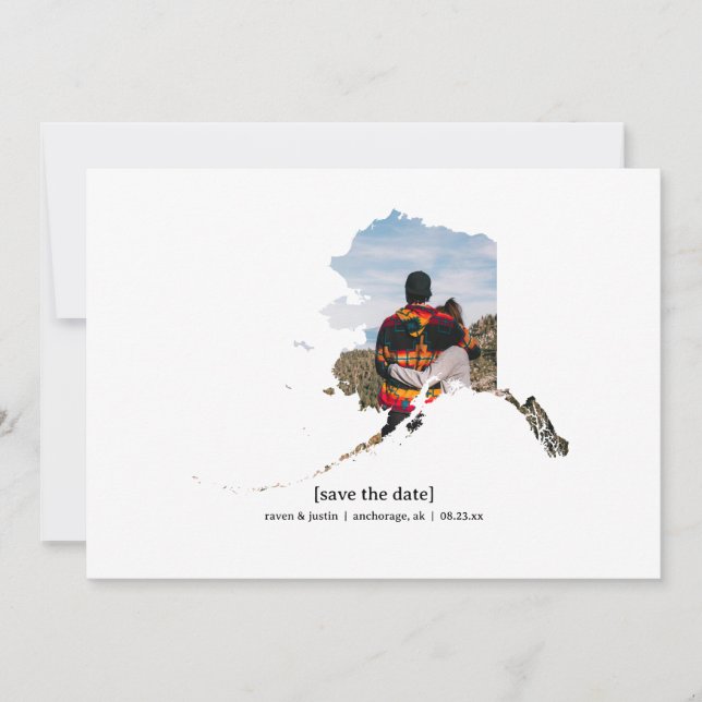 Alaska Save the Date Fotokarte (Vorderseite)