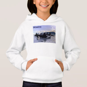 Alaska-Schwertwale-Briefmarke Hoodie