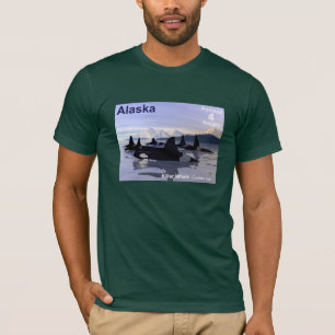 Alaska-Schwertwale-Briefmarke T-Shirt