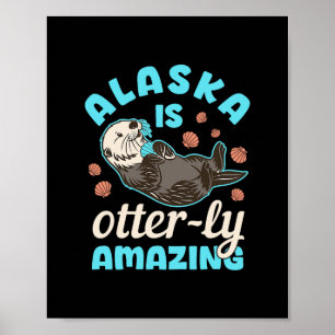Alaska Seeotter Urlaubs-Souvenir Poster