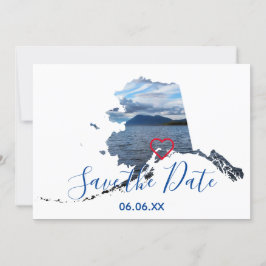 Alaska Shape Foto Save the Date Ankündigung