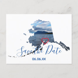 Alaska Shape Foto Save the Date Ankündigungspostkarte