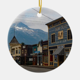 Alaska Skagway Town Gebäude Foto Keramik Ornament