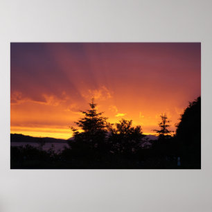 Alaska-Sonnenuntergang Poster