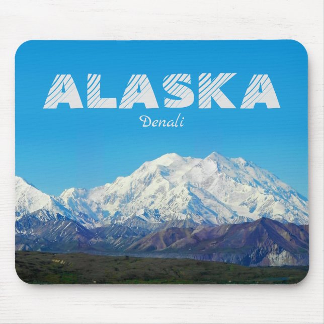 Alaska Souvenir Geschenk Denali Berg Mousepad (Vorne)