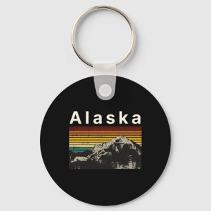 Alaska Souvenir Wandern Berge Sonnenuntergang Vint Schlüsselanhänger