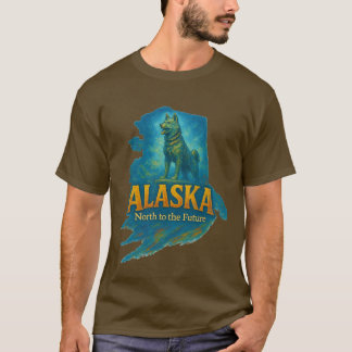 Alaska Staat Artistischer T - Shirt - Ölmalerei..