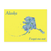 Alaska Staat Blume Collage Karte