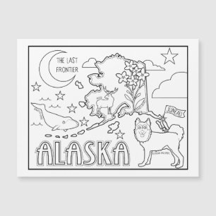 Alaska-Staat-Collage Magnetkarte