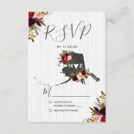 Alaska Staat Destination Rustic Wedding RSVP