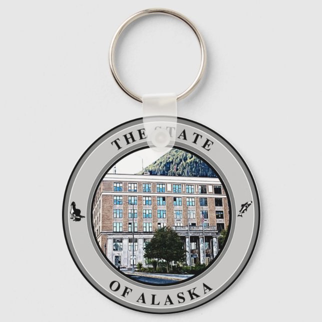 Alaska Staat Hauptstadt Schlüsselanhänger (Vorderseite)