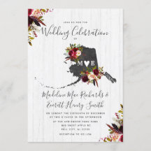 Alaska Staat Hochzeit in Urlaubsort Einladung