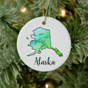 Alaska Staat Illustration Keramik Ornament